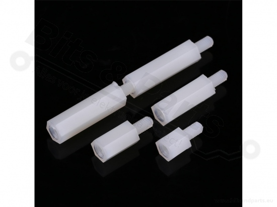 Spacer/Standoff M3 set 180 pieces white
